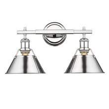  3306-BA2 CH-CH - Orwell CH 2 Light Bath Vanity in Chrome with Chrome shades